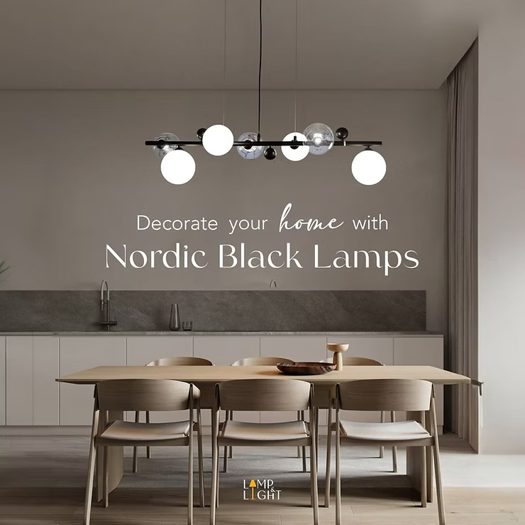 Decorate Your Home with Nordic Black Lamps ตกแต่งบ้านด้วยโคมไฟสีดำให้มีเสน่ห์มากยิ่งขึ้น