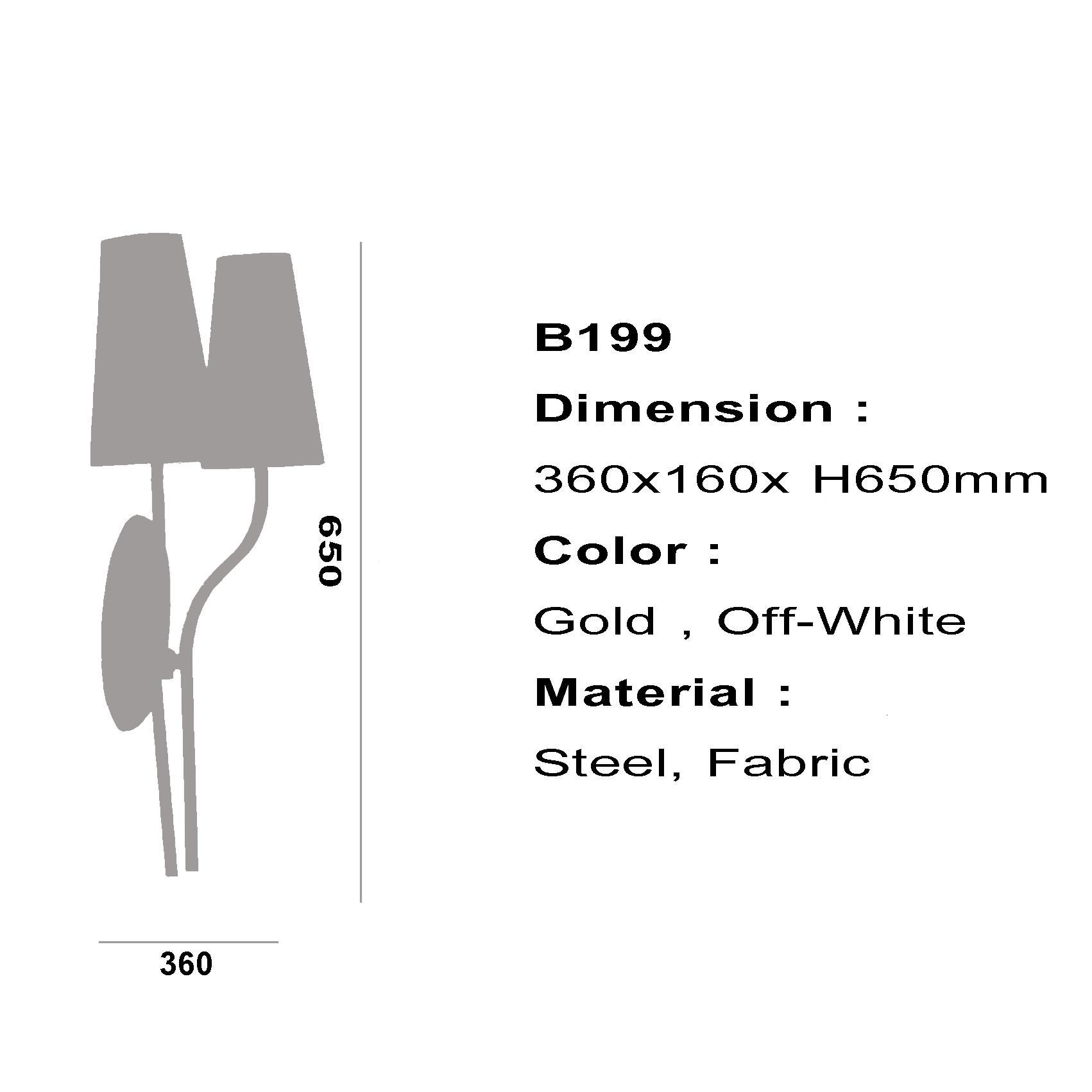 Wall Lamp VELURA B199
