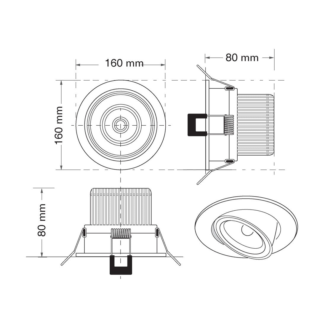 Downlight L74 – recessed LED ceiling spotlight, view 3 | LAMP & LIGHT - Design forward Decorative lamp , Downlights, pendant lamp , striplights