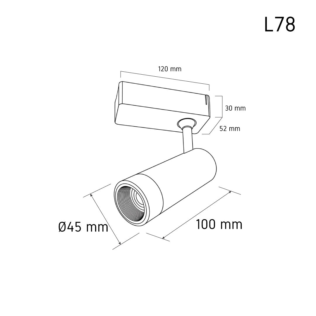 Tracklight L78 LED Coolwhite 12W