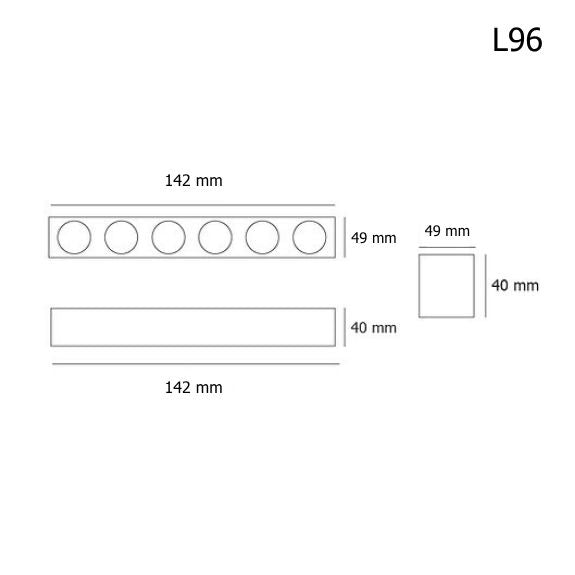 Mini Downlight L96 8W 3000K