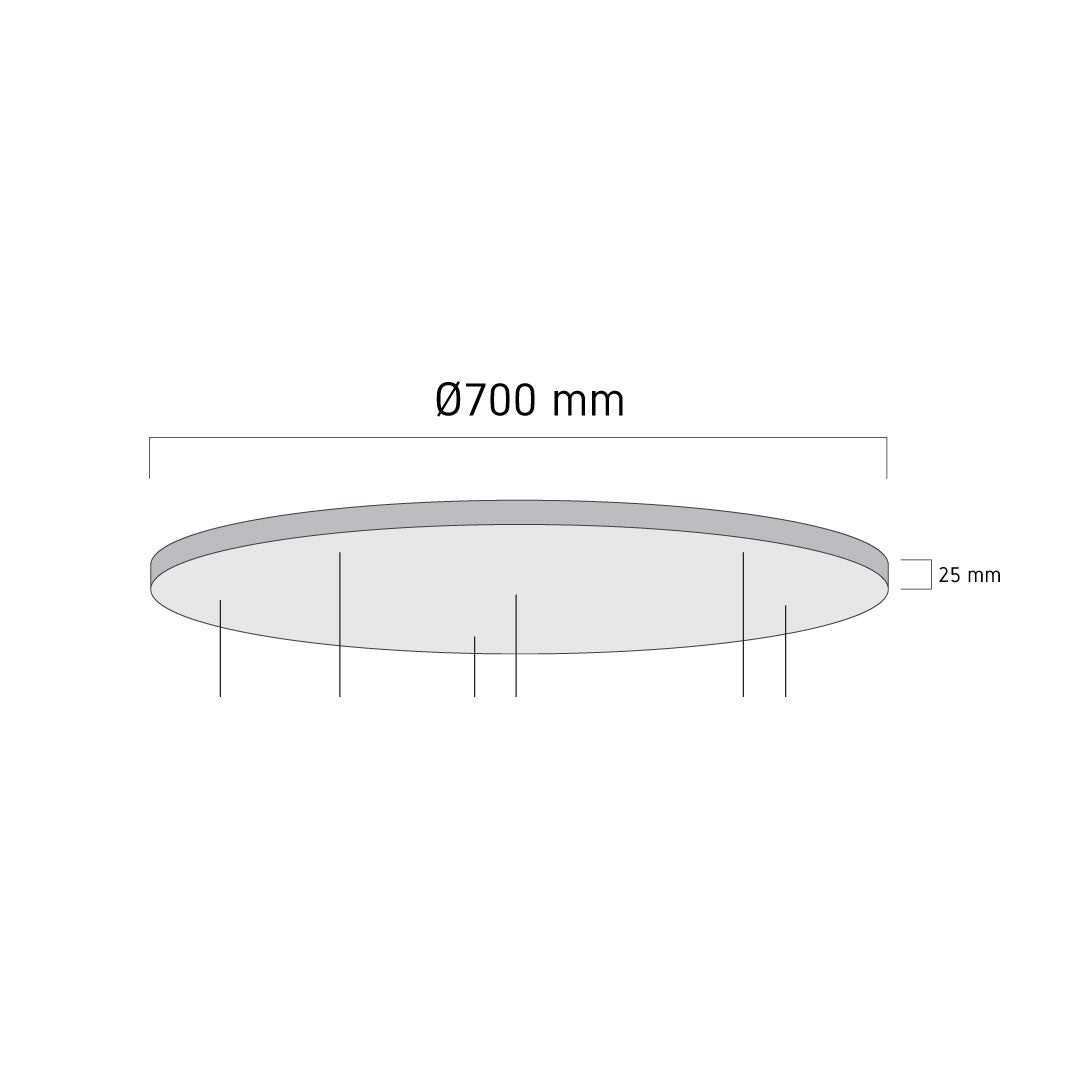 Multi-drop Plate Round - 6 Head - White
