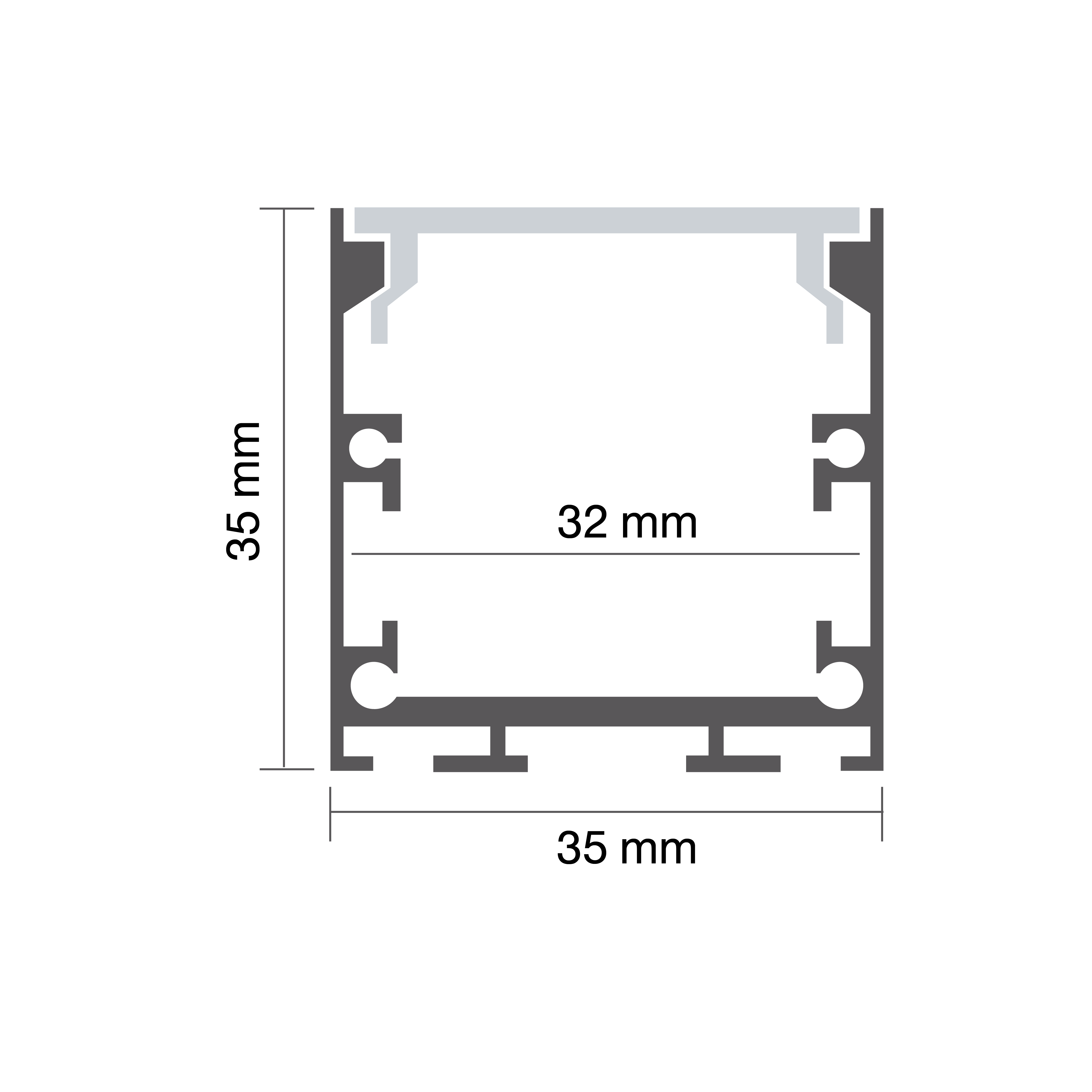Aluminum Profile PW-CASE-034 – LED aluminum channel profile, view 4 | LAMP & LIGHT - Design forward Decorative lamp , Downlights, pendant lamp , striplights