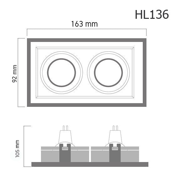 Downlight HL136 (Honeycomb)