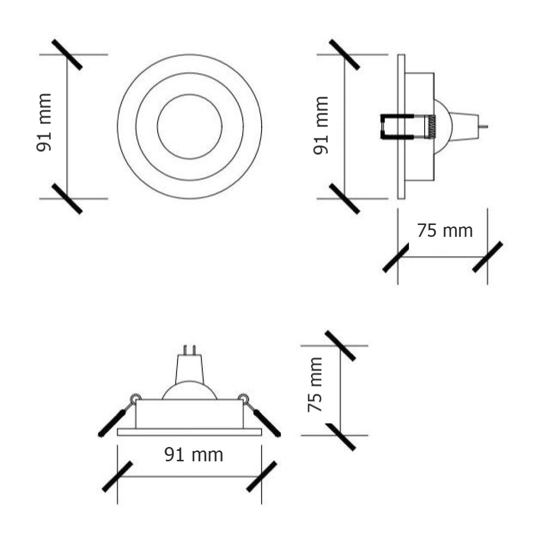 ดาวน์ไลท์ LED ฝังฝ้า Downlight HL75 ภาพที่ 5 | Lamp & Light โคมไฟตกแต่งบ้าน โคมไฟดาวน์ไลท์ โคมไฟเพดาน