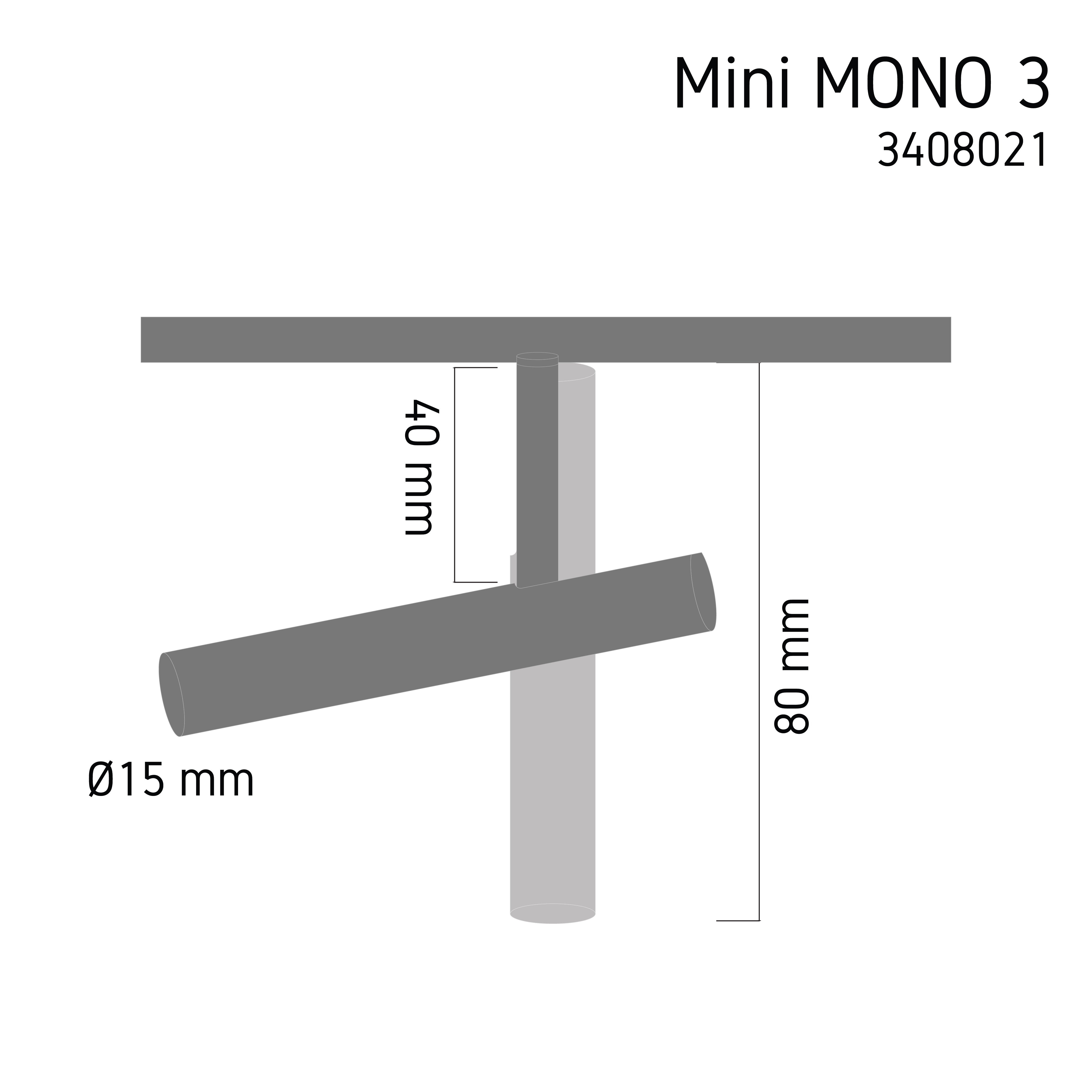 Mini Tracklight MT21 Mini MONO 3 3000K – mini LED track spotlight, view 3 | LAMP & LIGHT - Design forward Decorative lamp , Downlights, pendant lamp , striplights