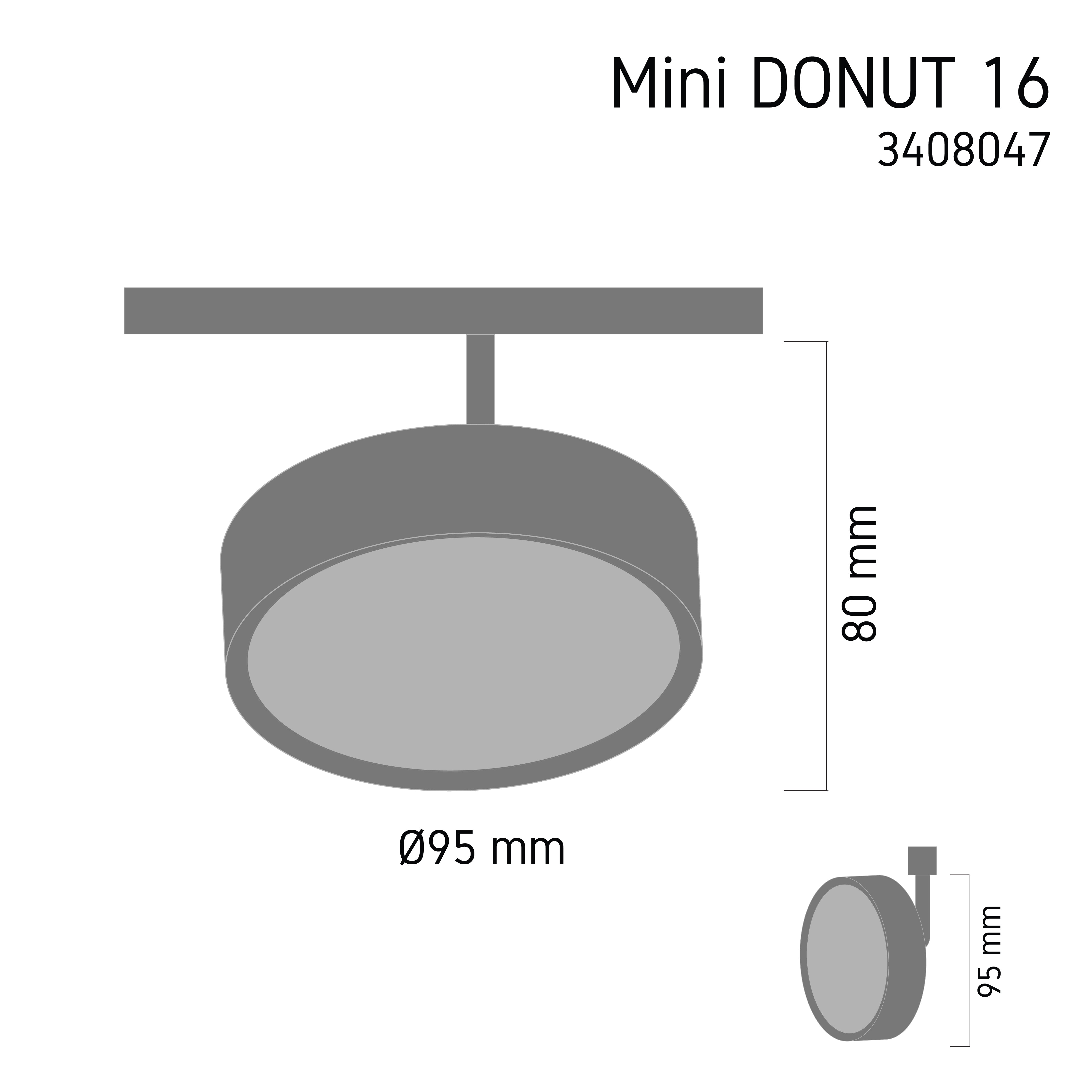 สปอตไลท์แทร็ค LED ขนาดเล็ก Mini Tracklight MT47 Mini DONUT 16 3000K ภาพที่ 3 | Lamp & Light โคมไฟตกแต่งบ้าน โคมไฟดาวน์ไลท์ โคมไฟเพดาน