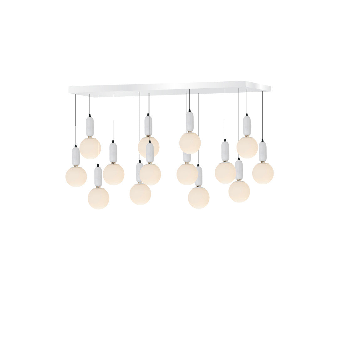 Multi-drop Rectangular 14 Head White (Q343)