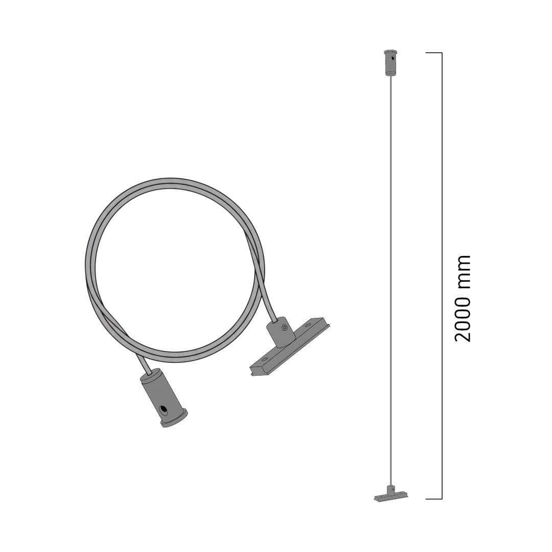 LUCE Track suspension sling-Black Titanium (1pc)