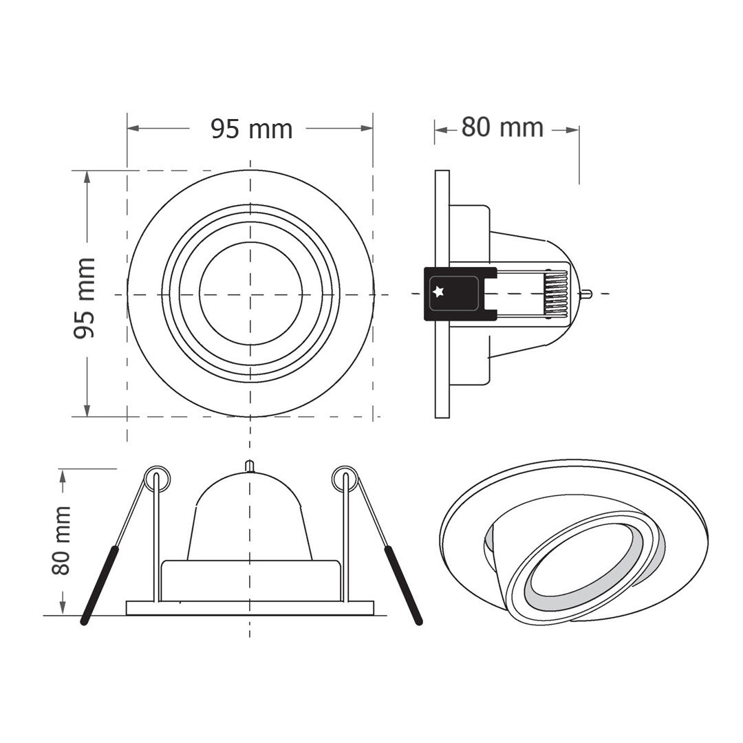 ดาวน์ไลท์ LED ฝังฝ้า Downlight HL72 | Lamp & Light โคมไฟตกแต่งบ้าน โคมไฟดาวน์ไลท์ โคมไฟเพดาน
