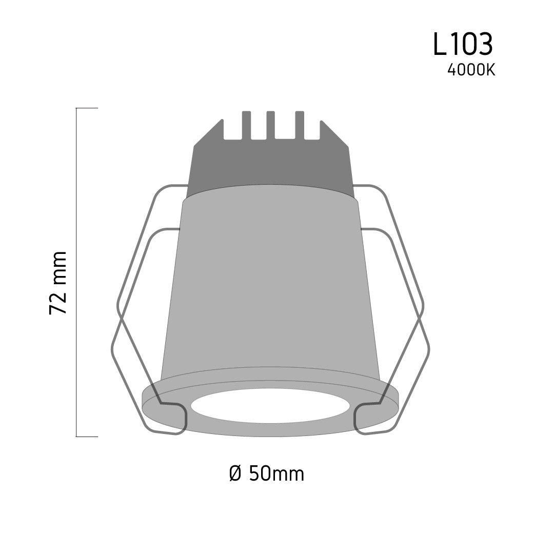 Mini Downlight L103 7W 4000K – mini recessed LED spotlight, view 4 | LAMP & LIGHT - Design forward Decorative lamp , Downlights, pendant lamp , striplights