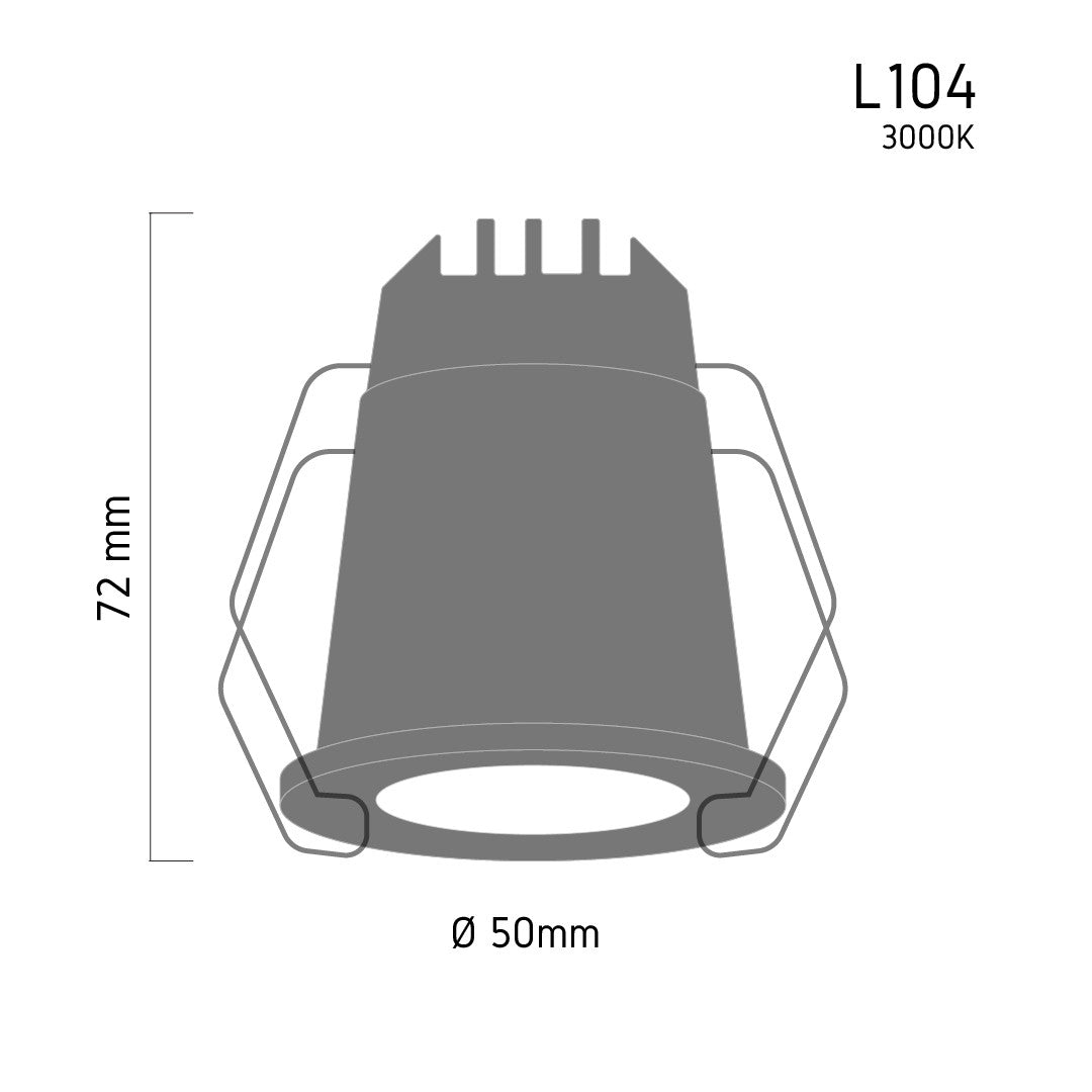 Mini Downlight L104 7W 3000K – mini recessed LED spotlight, view 4 | LAMP & LIGHT - Design forward Decorative lamp , Downlights, pendant lamp , striplights