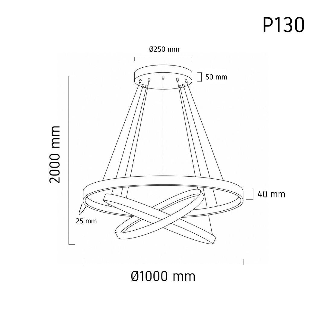 Chandelier SKALA GOLD P130