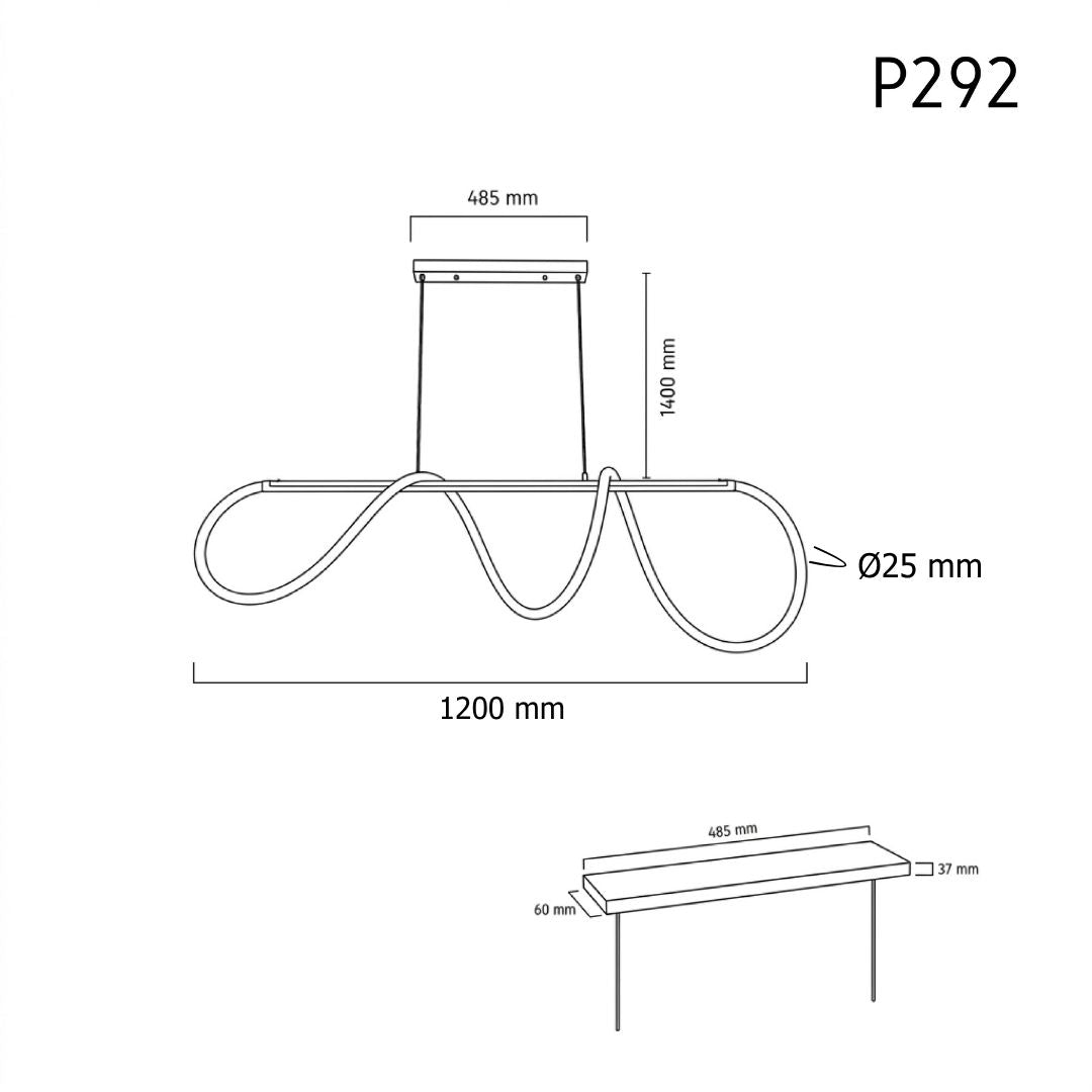 Chandelier WIST CURVE P292
