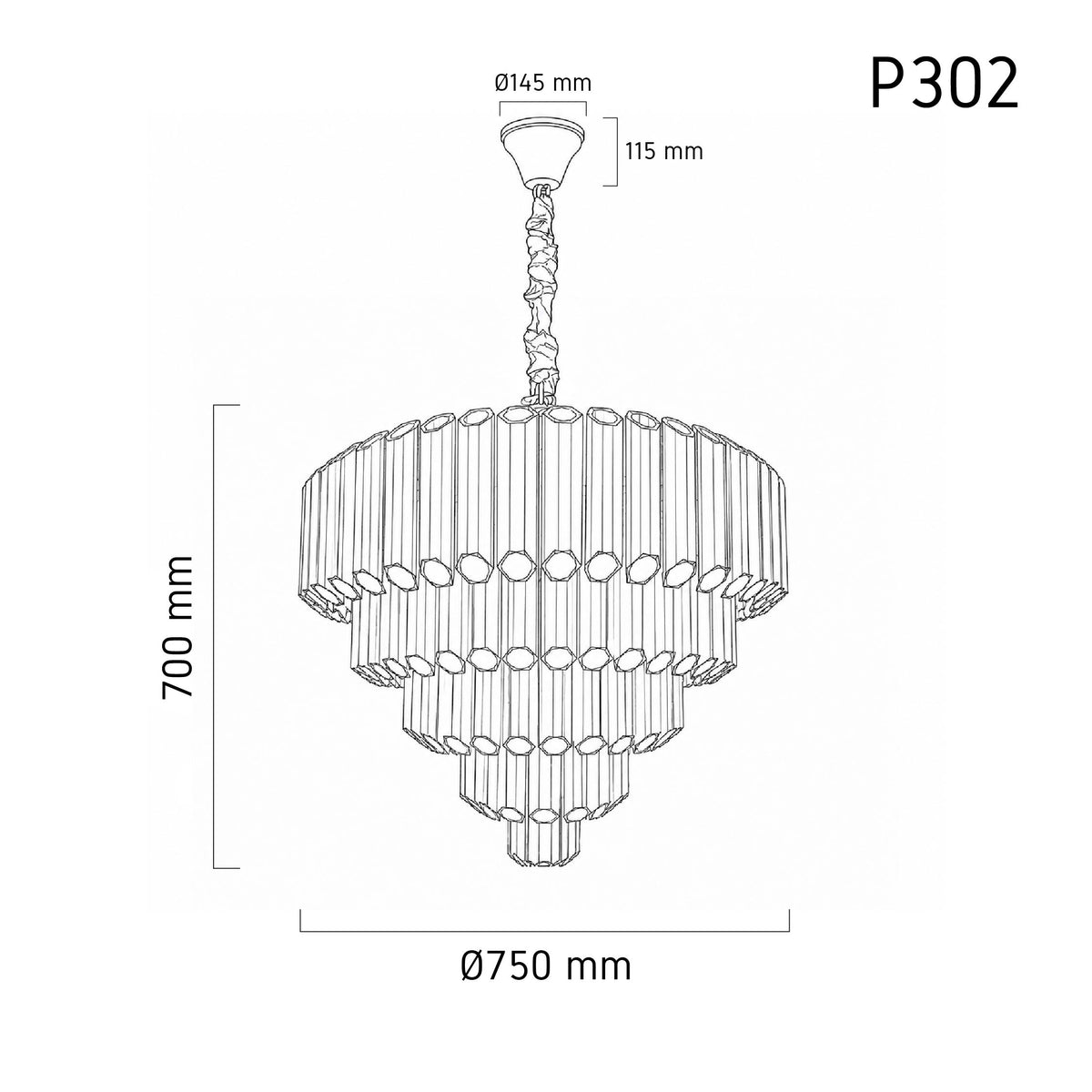 Chandelier Rebel P302