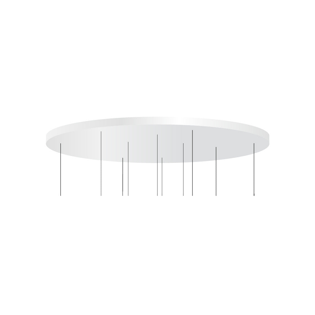 Multi-drop Plate Round - 10 Head - White