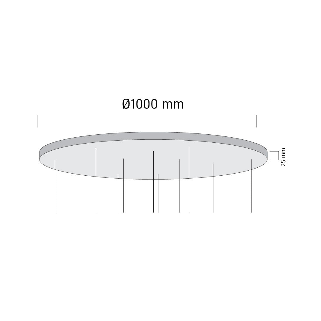 Multi-drop Plate Round - 10 Head - White