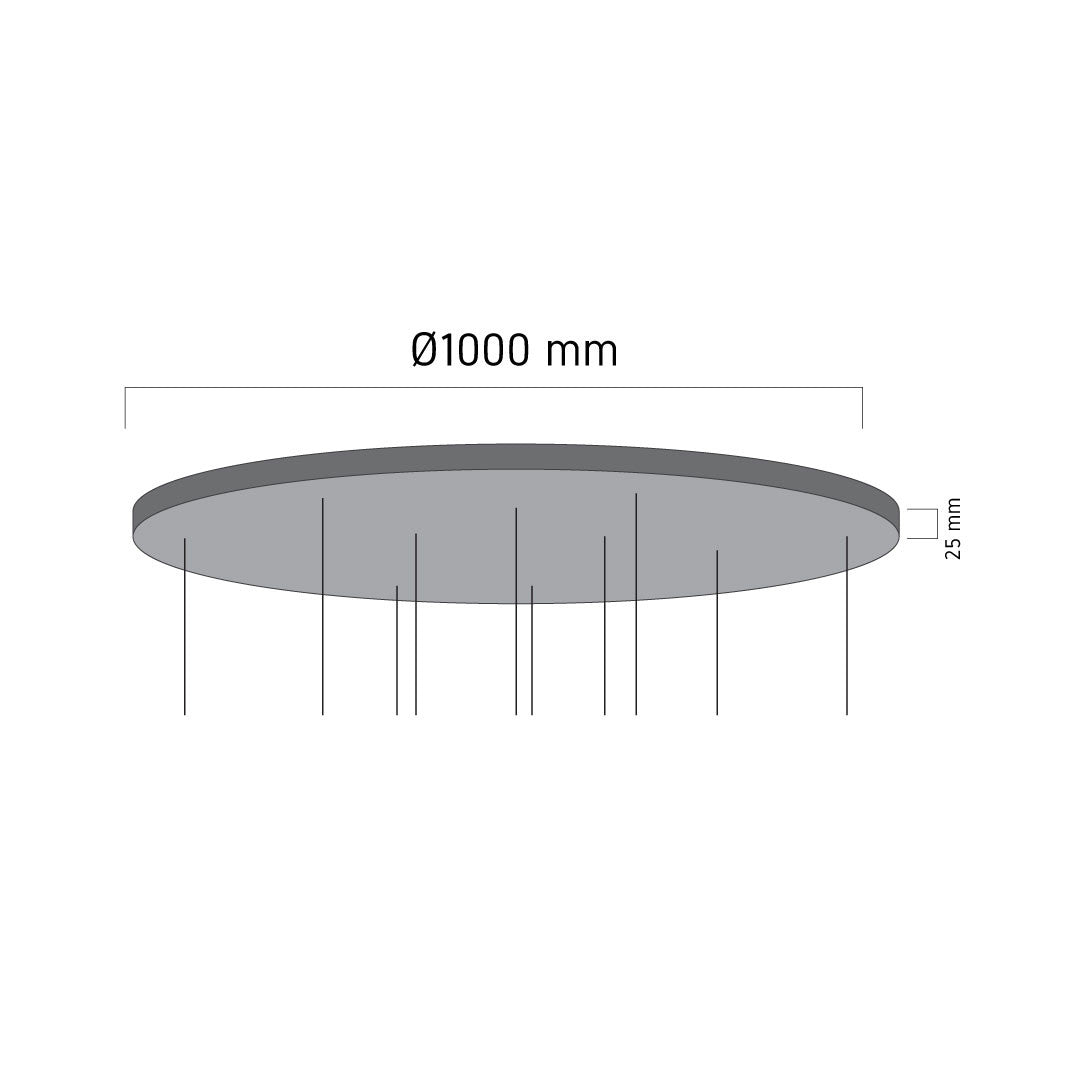 Multi-drop Plate Round - 10 Head - Black