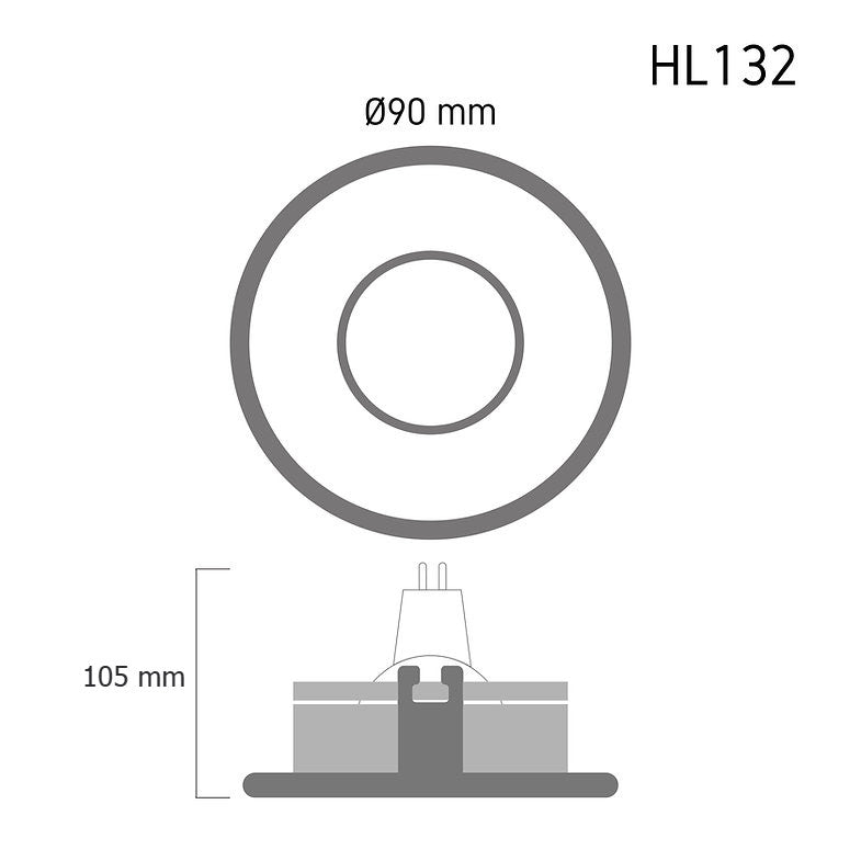 Downlight HL132 (Honeycomb)