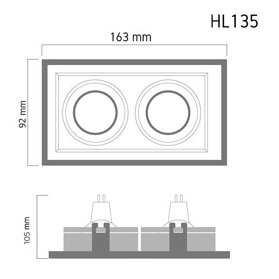 Downlight HL135 (Honeycomb)