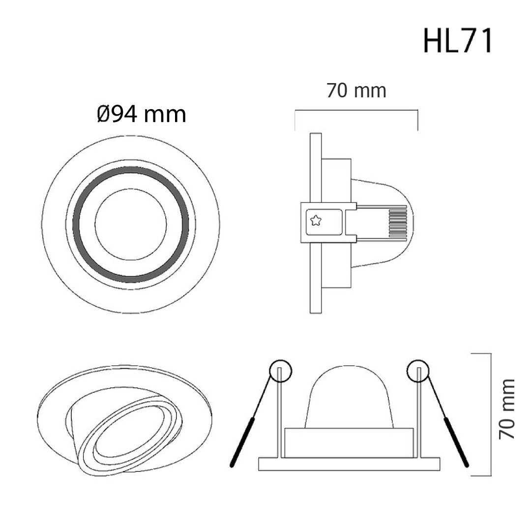 ดาวน์ไลท์ LED ฝังฝ้า Downlight HL71 ภาพที่ 5 | Lamp & Light โคมไฟตกแต่งบ้าน โคมไฟดาวน์ไลท์ โคมไฟเพดาน