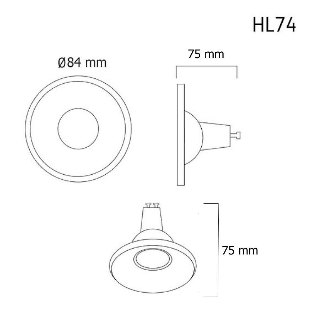ดาวน์ไลท์ LED ฝังฝ้า Downlight HL74 ภาพที่ 4 | Lamp & Light โคมไฟตกแต่งบ้าน โคมไฟดาวน์ไลท์ โคมไฟเพดาน