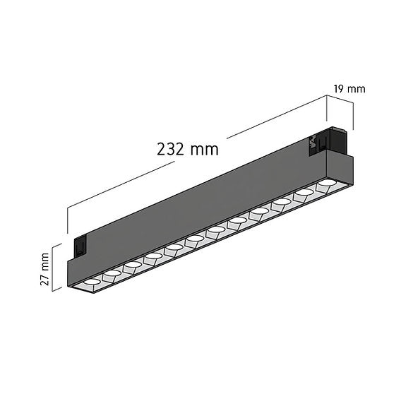 LUCE Tracklight LT10 LUCE PISTA 10 4000K Black Titanium
