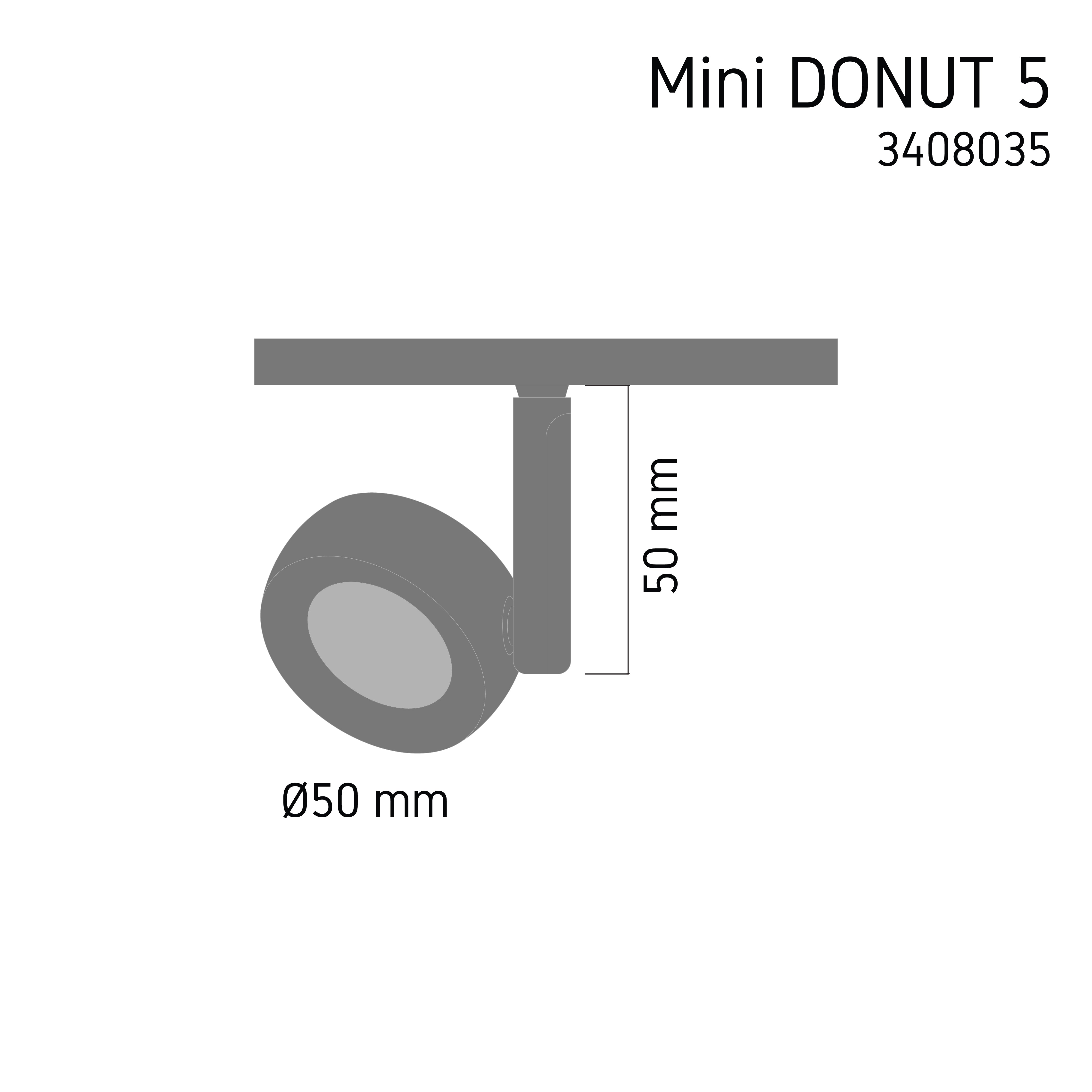 Mini Tracklight MT35 Mini DONUT 5 3000K – mini LED track spotlight, view 3 | LAMP & LIGHT - Design forward Decorative lamp , Downlights, pendant lamp , striplights