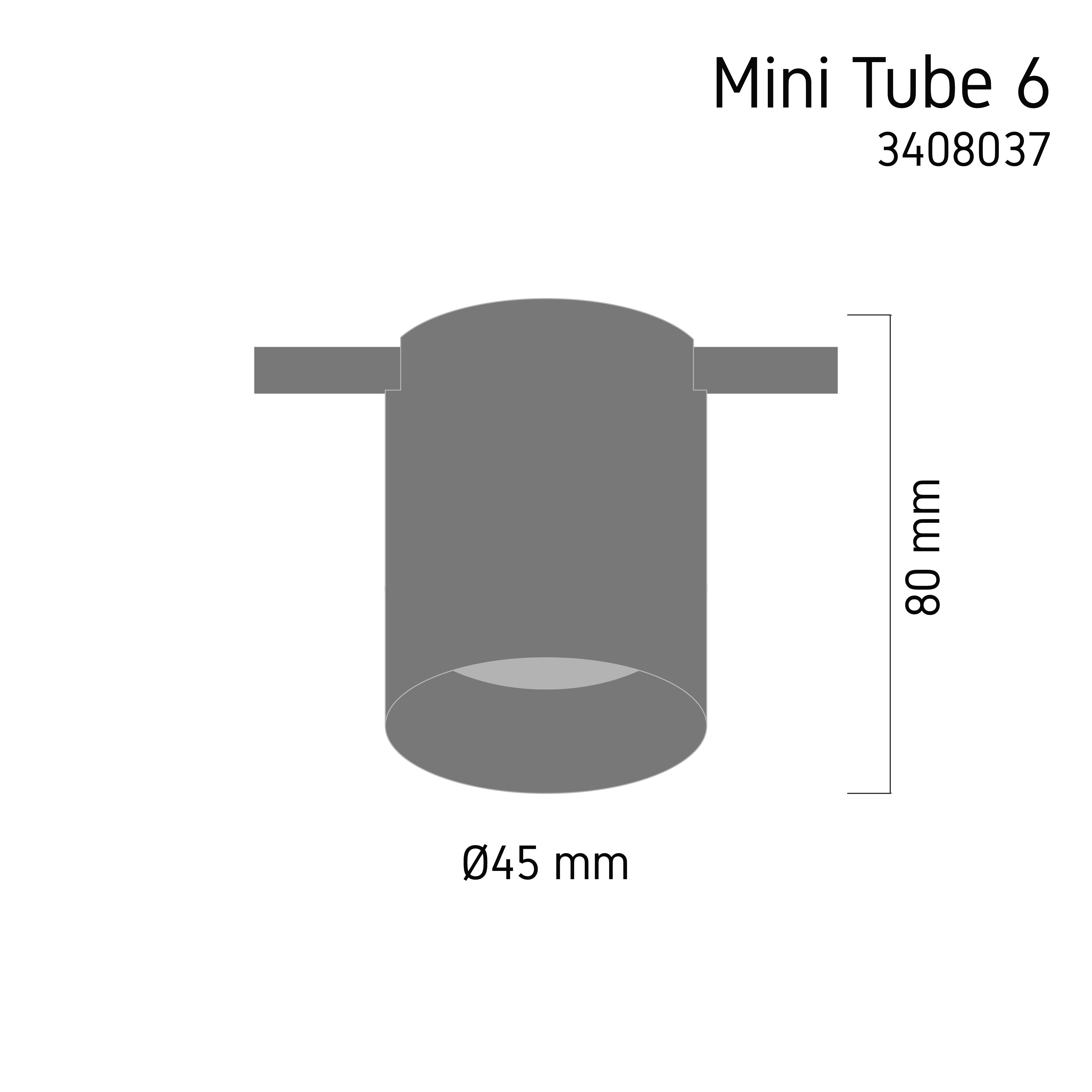 Mini Tracklight MT37 Mini TUBE 6 3000K – mini LED track spotlight, view 3 | LAMP & LIGHT - Design forward Decorative lamp , Downlights, pendant lamp , striplights