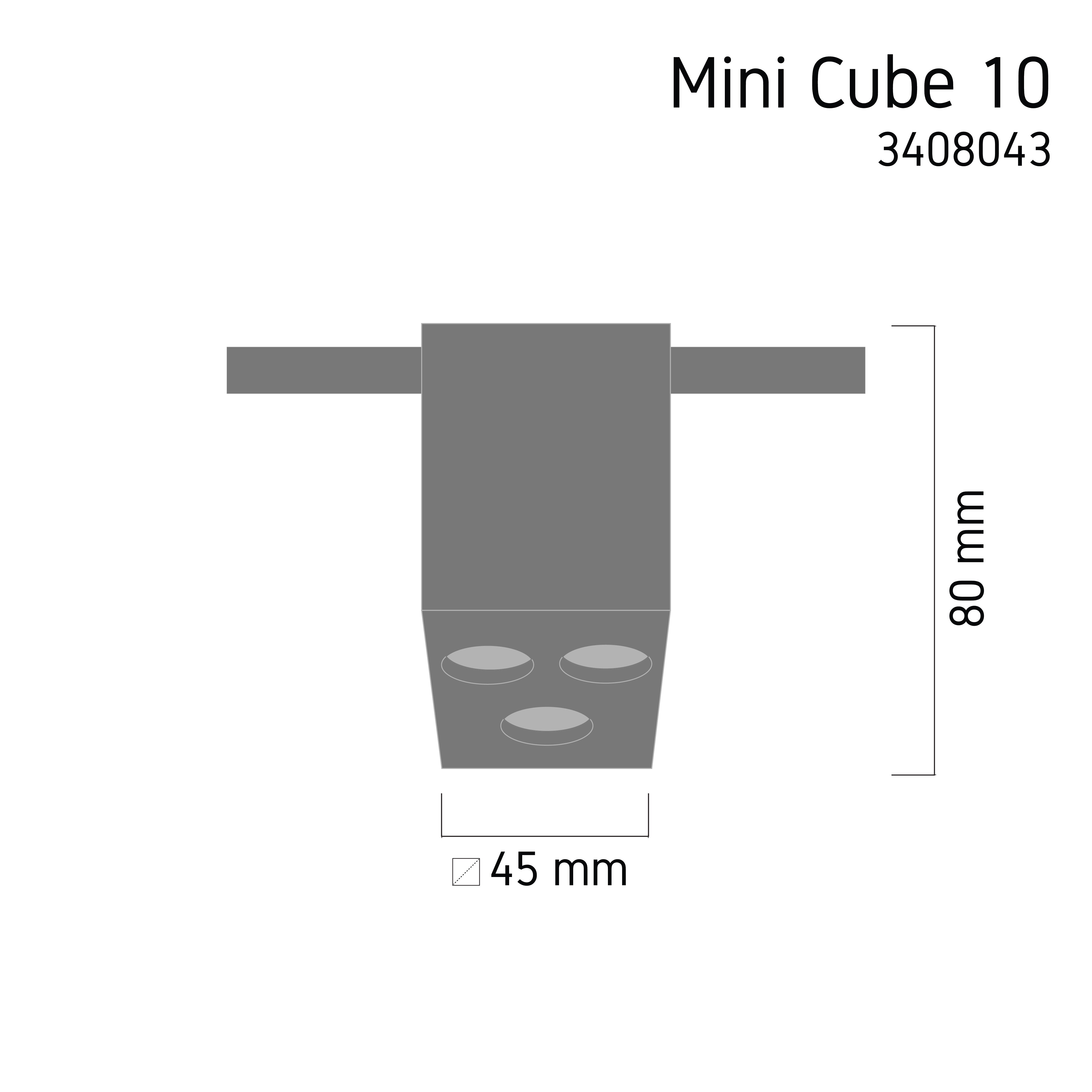 Mini Tracklight MT43 Mini CUBE 10 3000K
