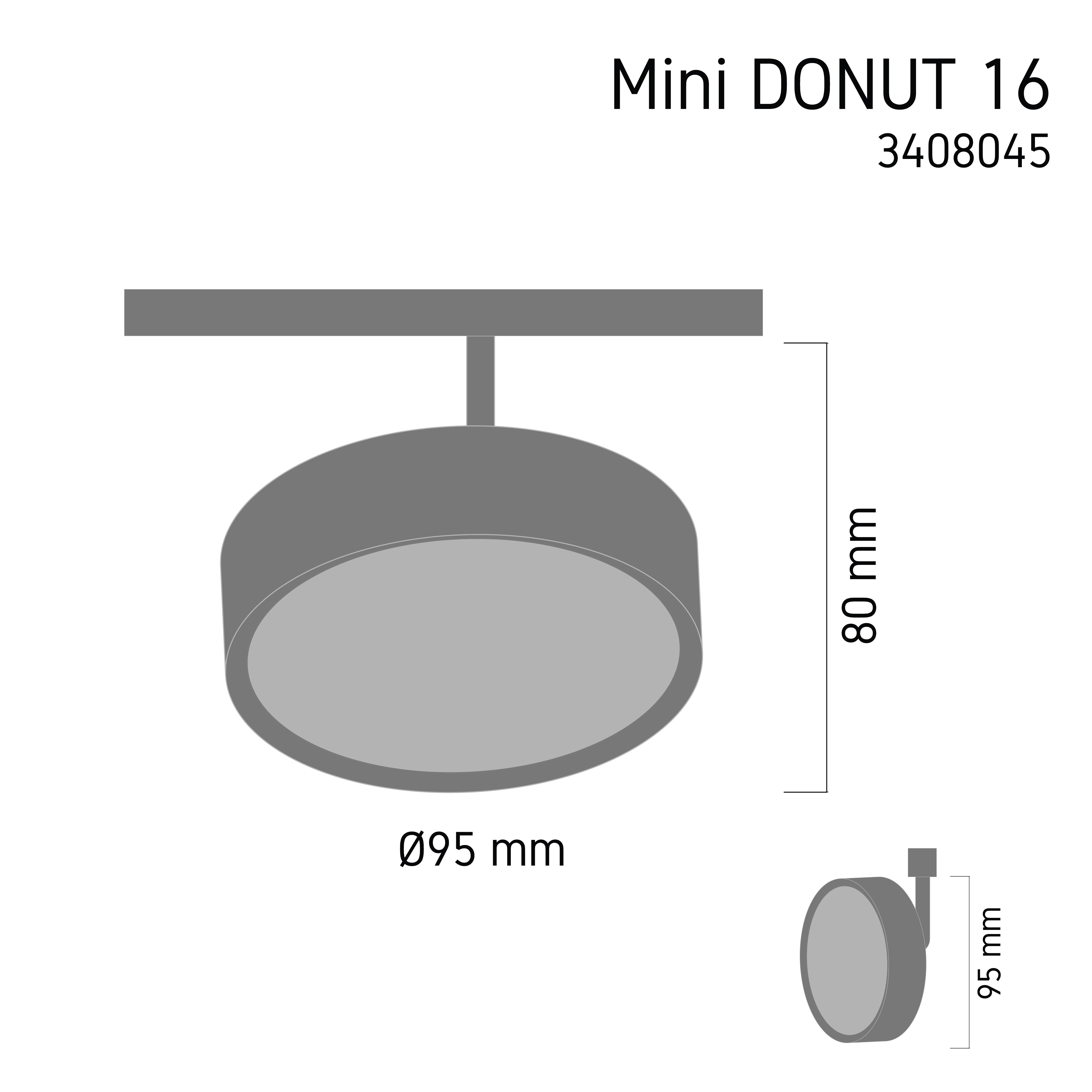 สปอตไลท์แทร็ค LED ขนาดเล็ก Mini Tracklight MT45 Mini DONUT 16 3000K ภาพที่ 3 | Lamp & Light โคมไฟตกแต่งบ้าน โคมไฟดาวน์ไลท์ โคมไฟเพดาน