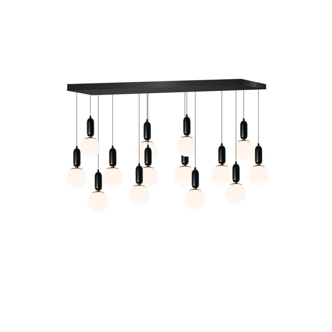 Multi-drop Rectangular 14 Head Black (Q341)