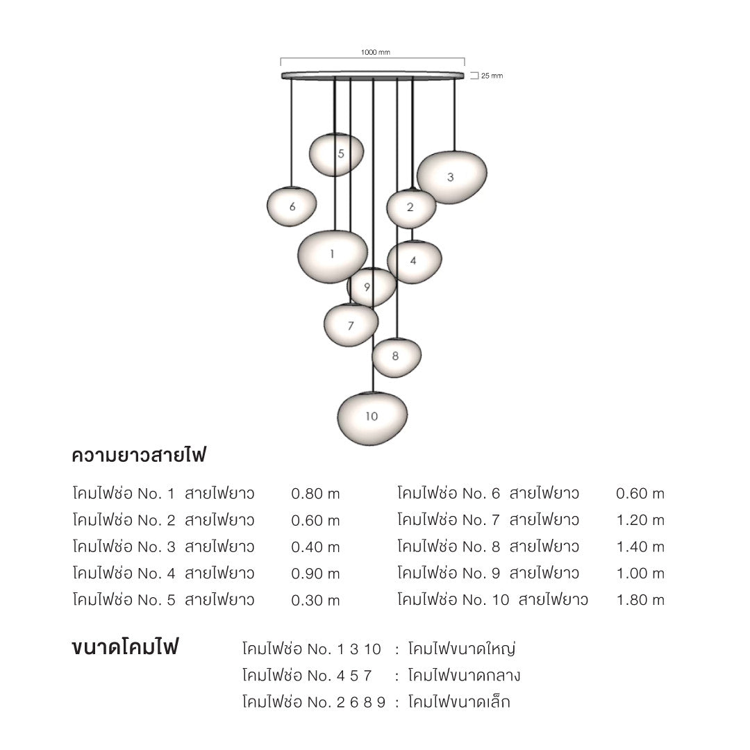 Multi-drop Round 10 Head Black (Q472,Q476)