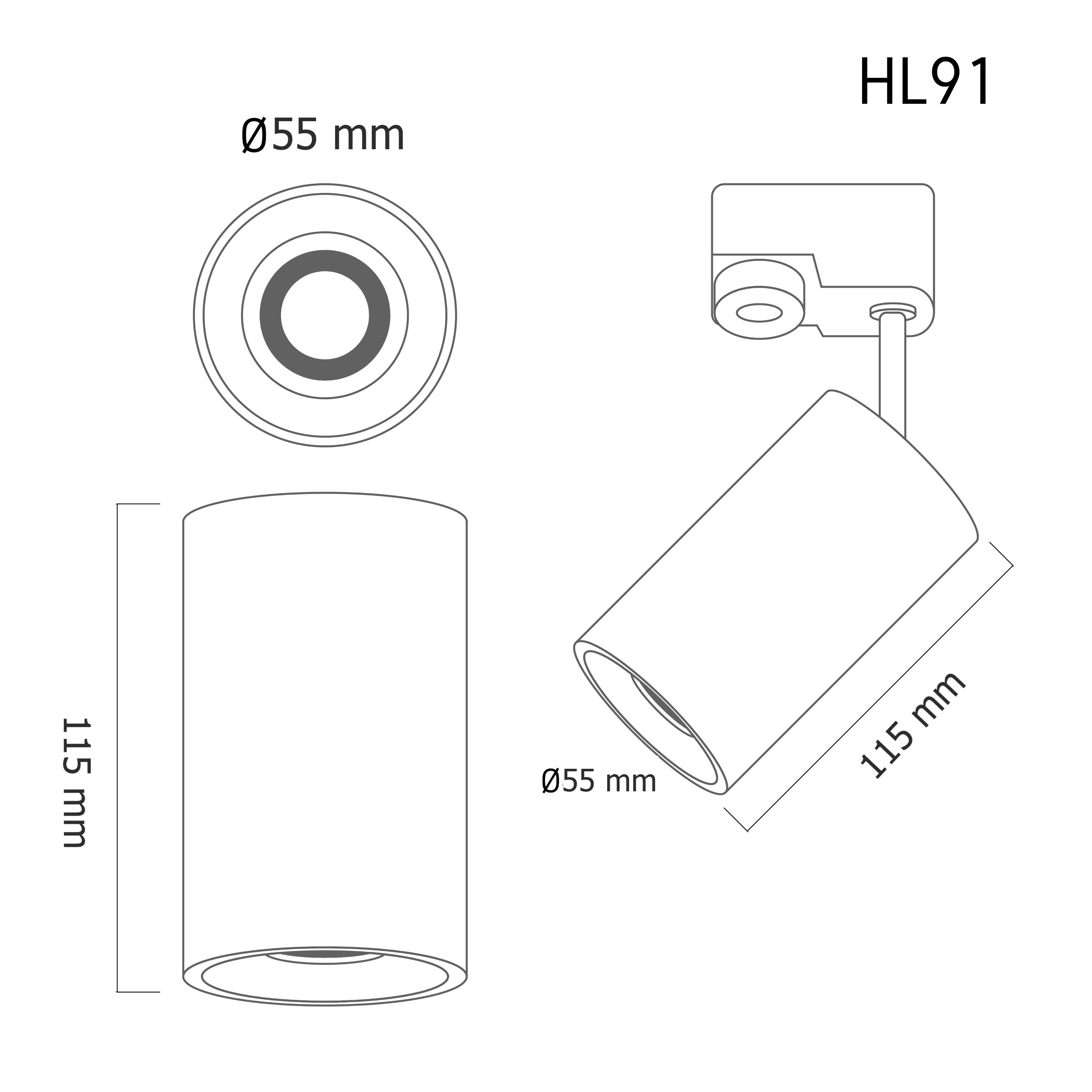 สปอตไลท์รางแทร็ค LED Tracklight HL91 ภาพที่ 4 | Lamp & Light โคมไฟตกแต่งบ้าน โคมไฟดาวน์ไลท์ โคมไฟเพดาน