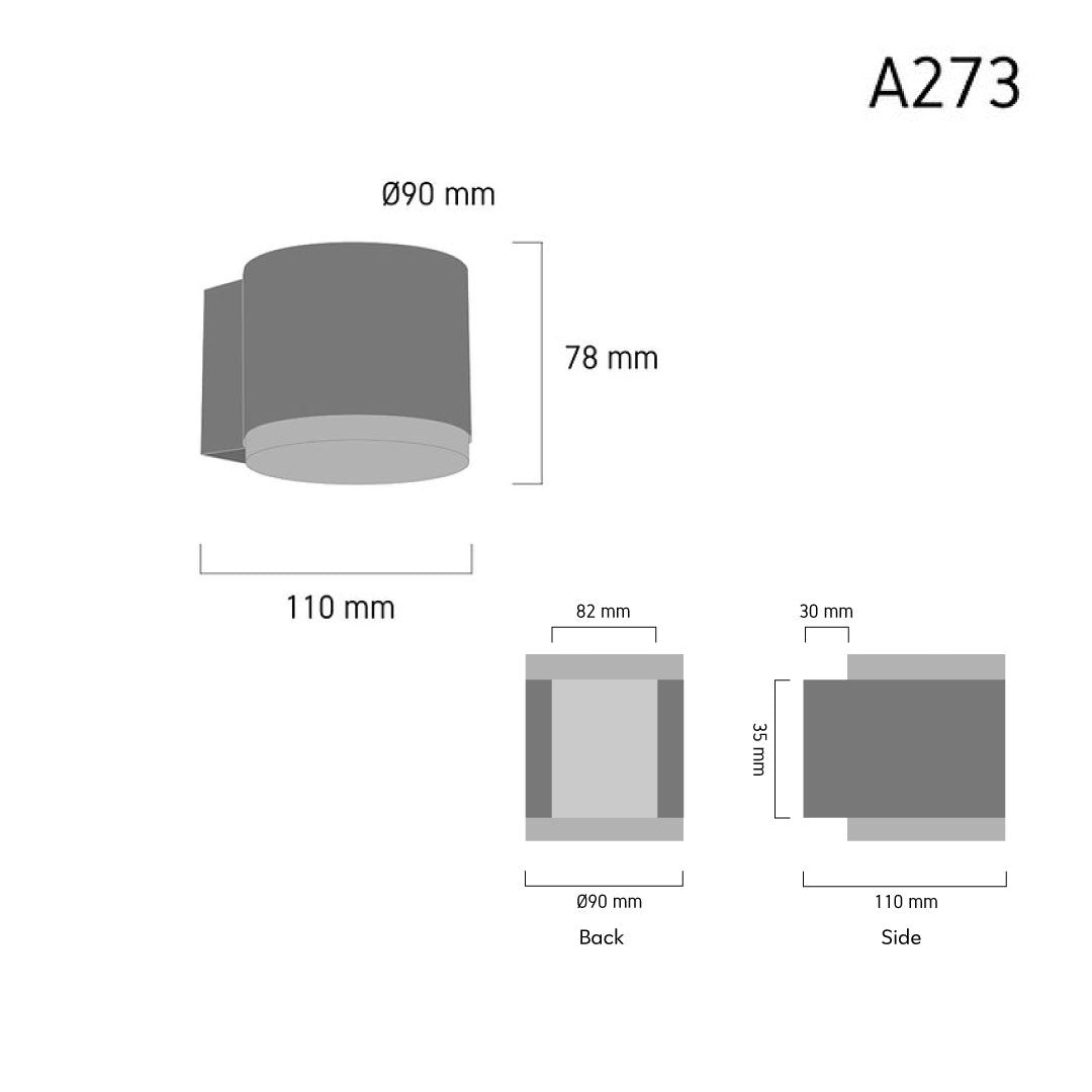 Outdoor Wall Lamp CORTA A273  LED